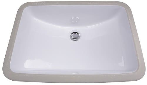 nantucket white undermount rectangular bathroom sink with overflow