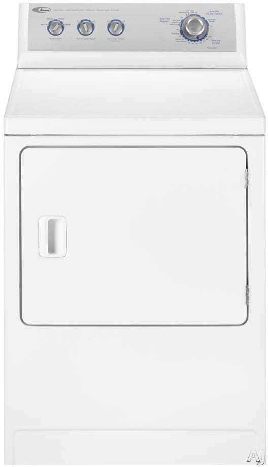 Amana Nde5805ayw 27 Inch Electric Dryer With 7 1 Cu Ft Super Capacity 8 Cycles And Refresh Cycle White