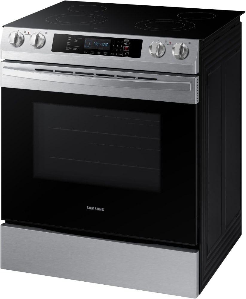 Samsung Ne58r9311ss 30 Inch Slide In Electric Range With Flexible Dual Ring Elements Steam Clean Touch Controls Child Lock Storage Drawer 5 8 Cu Ft Capacity Ada Compliant And Sabbath Mode