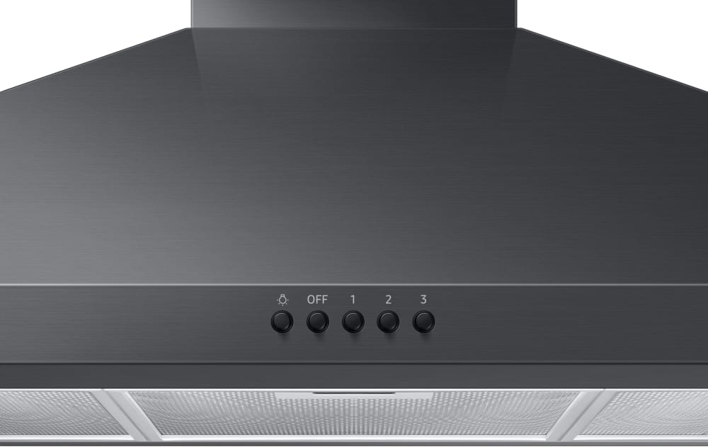 Samsung NK36R5000WG 36 Inch Wall Mount Chimney Style Range Hood with LED Lights, 3Speed