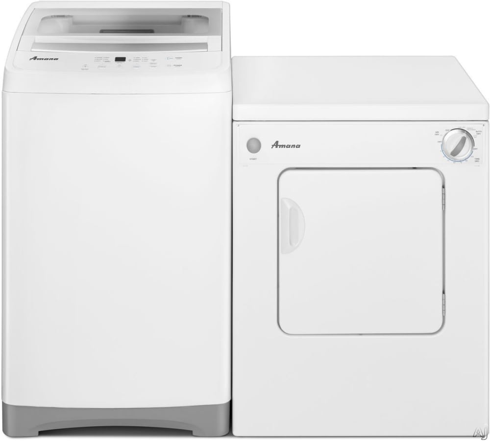 Amana AMWADREW2 Side-by-Side Washer & Dryer Set with Top Load Washer