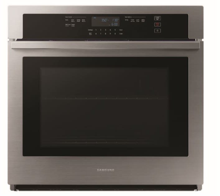 Samsung Nv51t5511ss 30 Inch Single Wall Oven With 5 1 Cu Ft Capacity Wifi Digital Touch Controls Blue Ceramic Interior Delay Start Broiler Adjustable Racks Steam Self Clean Child Lock Sabbath Mode And Ada