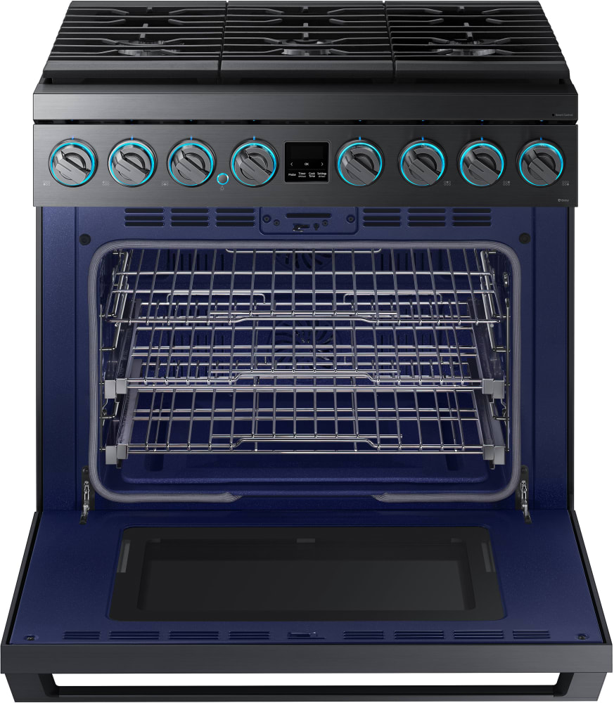 Samsung NX36R9966PM 36 Inch Smart Slide-In Gas Pro Range with Wi