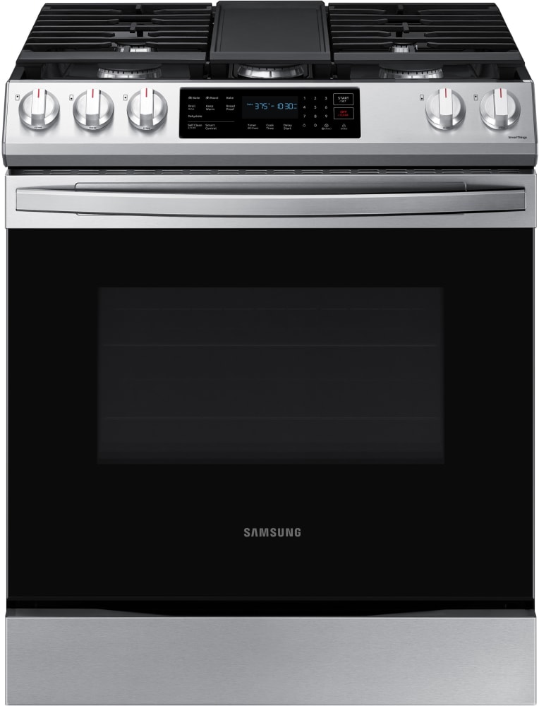 Samsung NX60T8311SS 30 Inch SlideIn Gas Smart Range with 5 Sealed