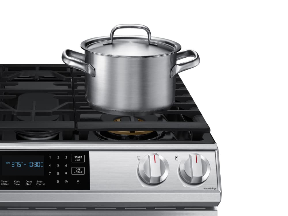 Samsung NX60T8511SS 30 Inch SlideIn Smart Gas Range with 5 Sealed