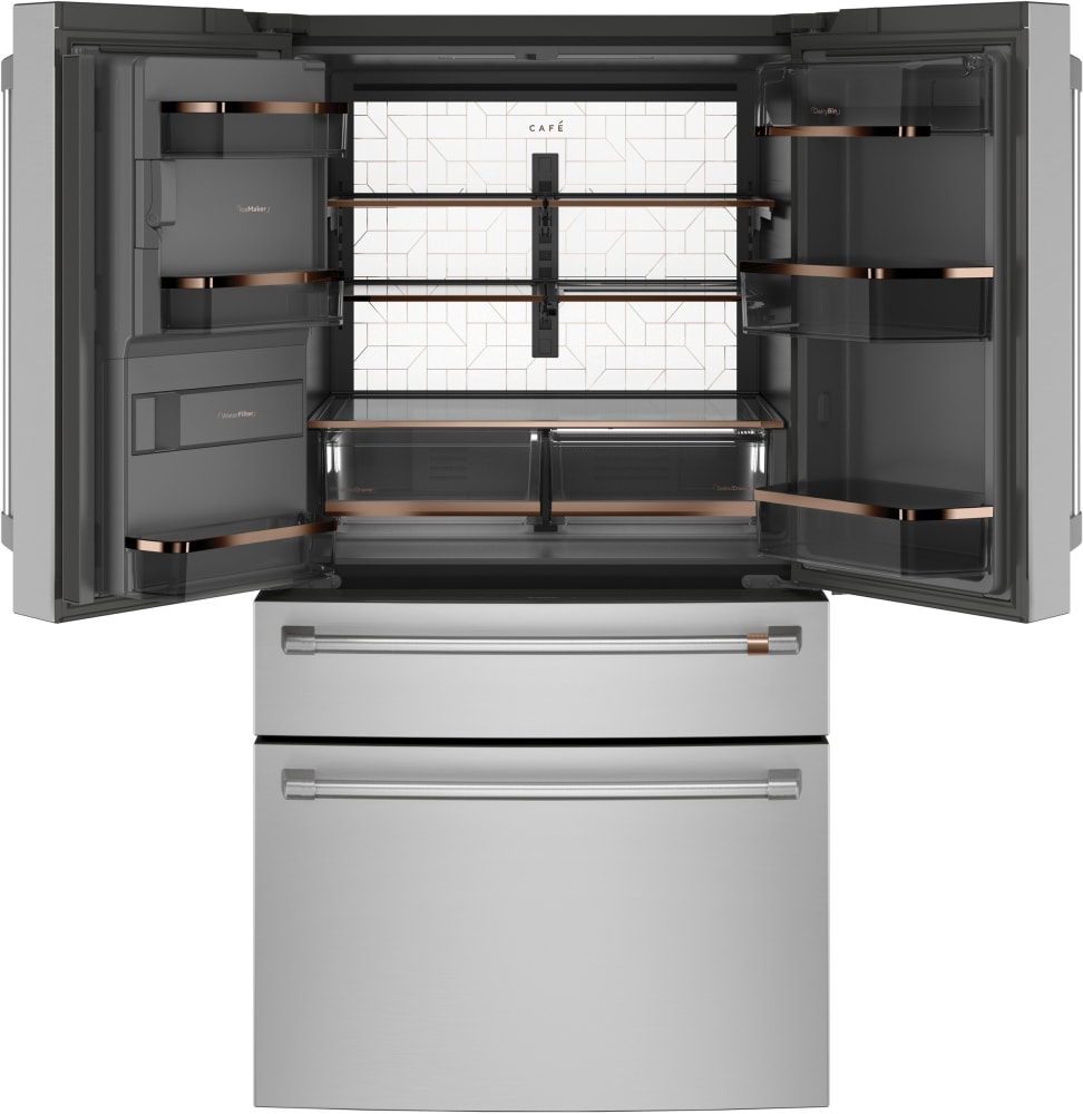 Cafe CXE22DP2PS1 36 Inch Counter Depth 4Door French Door Smart