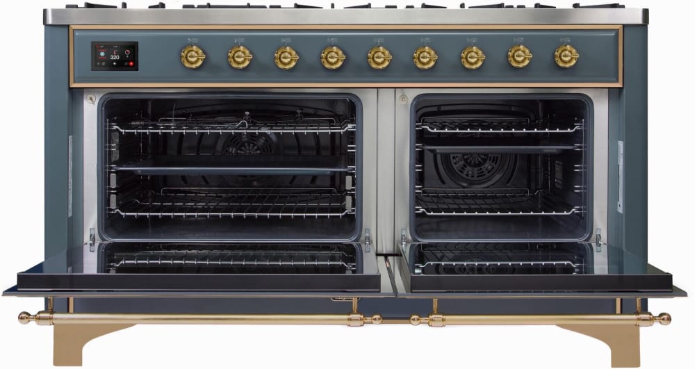 Ilve UM15FDNS3BGGLP 60 Inch Freestanding Dual Fuel Range with 9