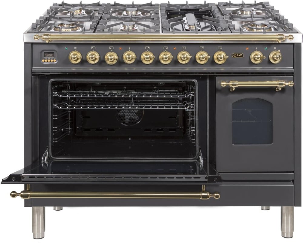 36W./24D. Dual Fuel Sealed Burner Range-4 Burners/Griddle-Arctic Grey