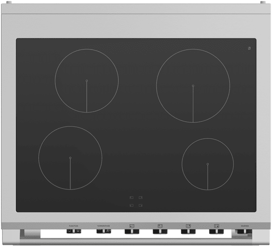 Fisher & Paykel OR30SCI6X1 30 Inch Freestanding Induction Smart Range with 4 Burners, 3.5 Cu. Ft. Oven Capacity, Warming Drawer, Pyrolytic Self-Clean, Spillage Auto Off, Aero™ Bake, Aero™ Pastry with Pizza Mode, CoolTouch Door and Sabbath Mode: Stainless Steel