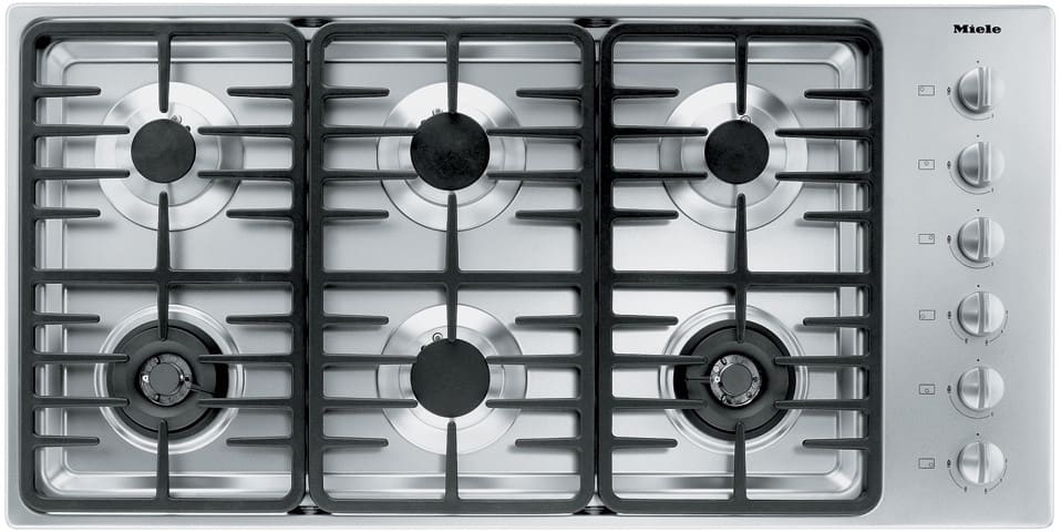 Symposium Globus Indirekte Miele KM3484GSS 42 Inch Stainless Steel Gas Cooktop with 6 Sealed Burners  and Fast Ignition System: Hexa Grate Design/Natural Gas