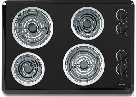 Maytag MEC4430WW 30 Electric Cooktop with 4 Heavy-Duty Coil