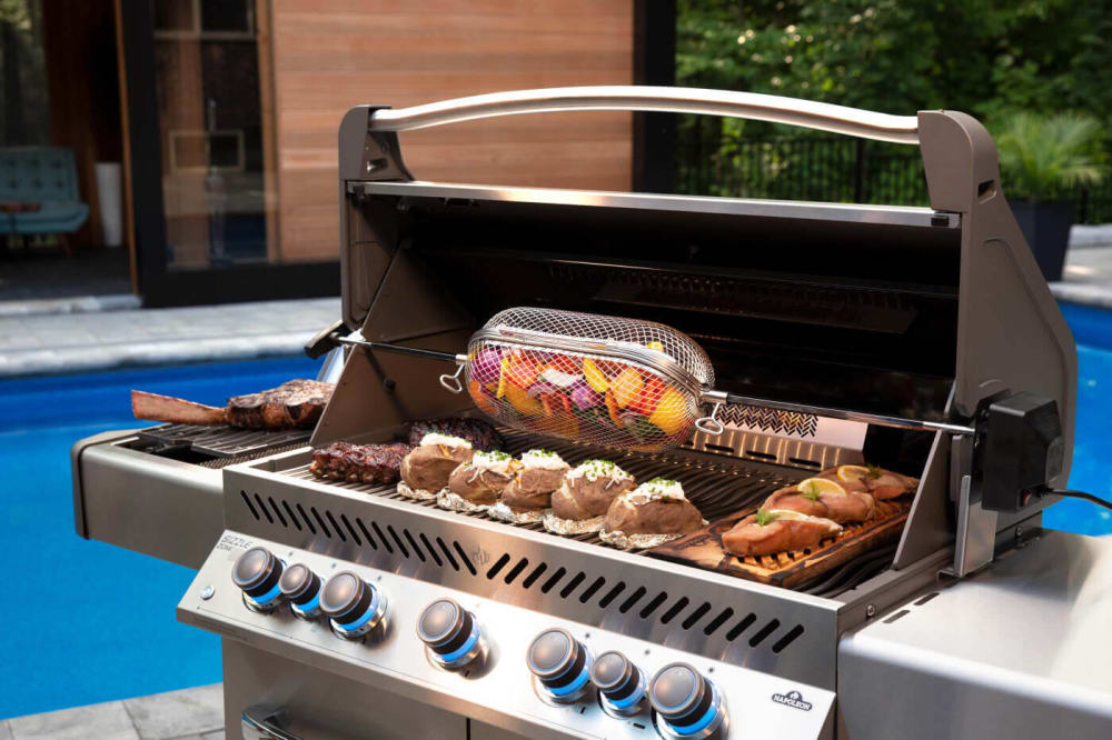 Napoleon P665VXRSIBPSS 75 Inch Freestanding Gas Grill with 1,142