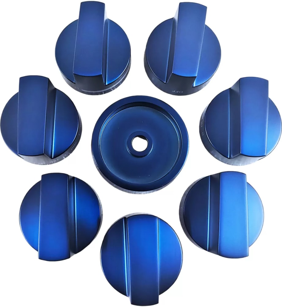 Thermador PARKB36GY Blue Knob Set 7 Knobs, 1 Knob Base