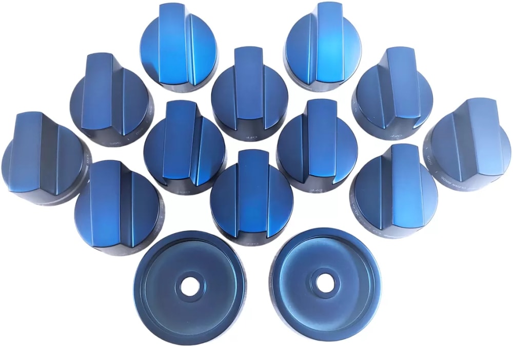 Thermador PARKB60CGY Blue Knob Set 12 Knobs and 2 Knob Bases