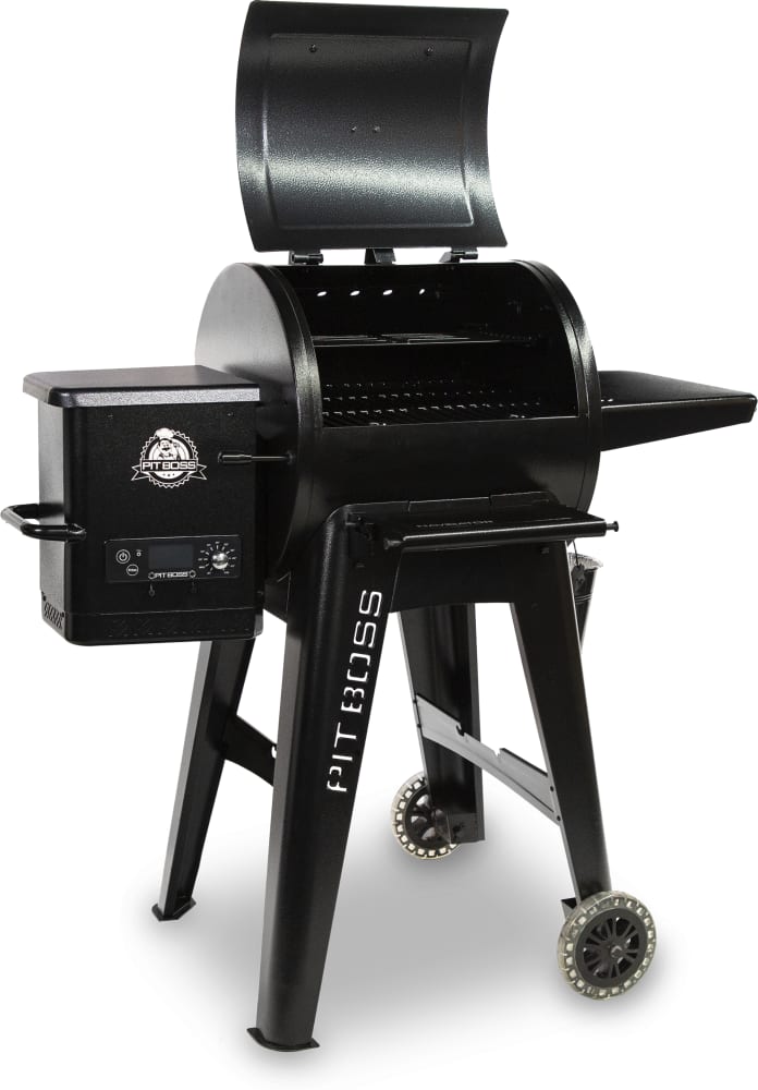 Pit Boss 10532 49 Inch Wood Pellet Grill with 542 Sq. In. Cooking Surface, Cast  Iron Grates, 8-in-1 Cooking Versatility, Fan Forced Convection, Dial-In  Digital Control, Flame Broiler Lever, Removable Side Shelf