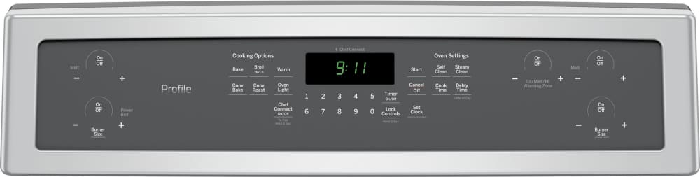 Ge Pb911sjss 30 Inch Freestanding Electric Range With True Ge Profile Pb911sjss Control Panel
