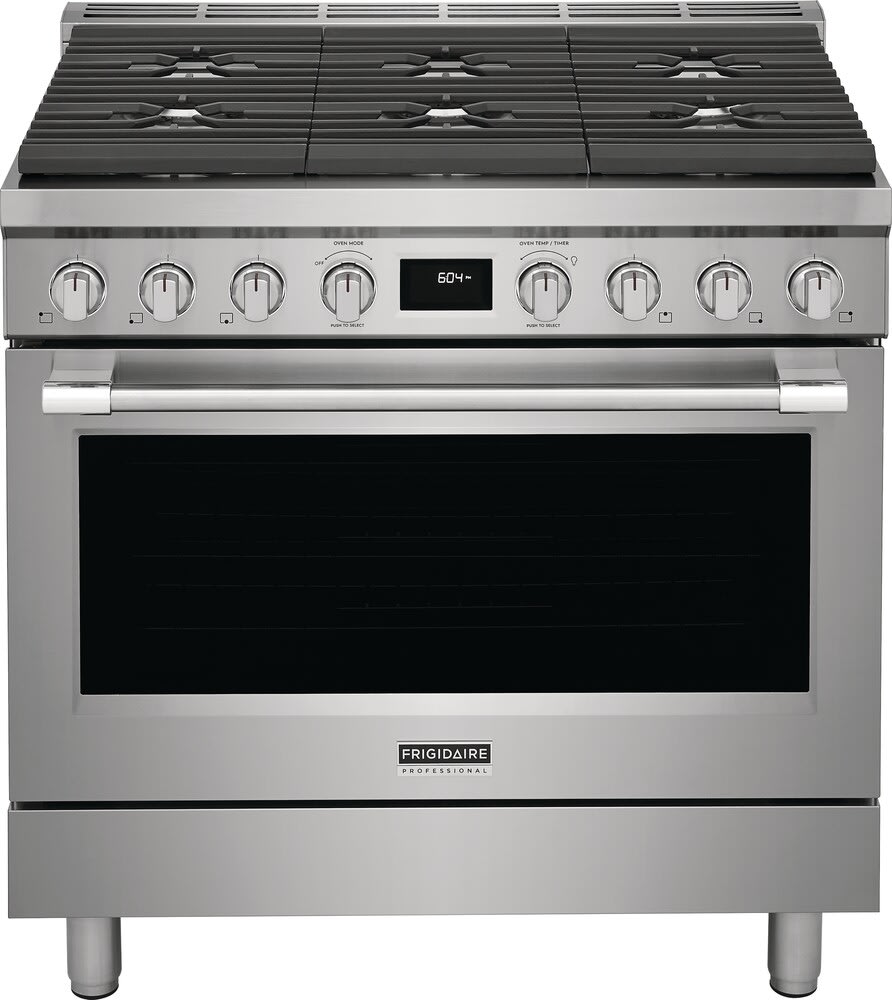Frigidaire PCFD3670AF 36 Inch Freestanding Dual Fuel Range with 6