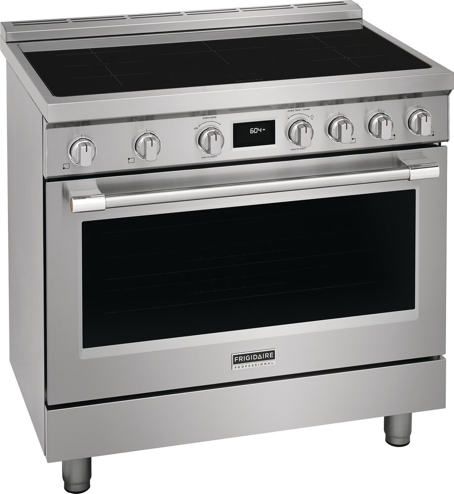 Frigidaire PCFI3670AF 36 Inch Freestanding Induction Range with 5 Smoothtop  Elements, 4.4 cu. ft. Convection Oven, Bridge Elements, Steam Clean, Glide  Rack, Star-K®, and ADA Compliant