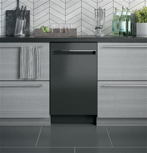 GE PDT145SGLBB 18 Inch Fully Integrated Built In Dishwasher with 8