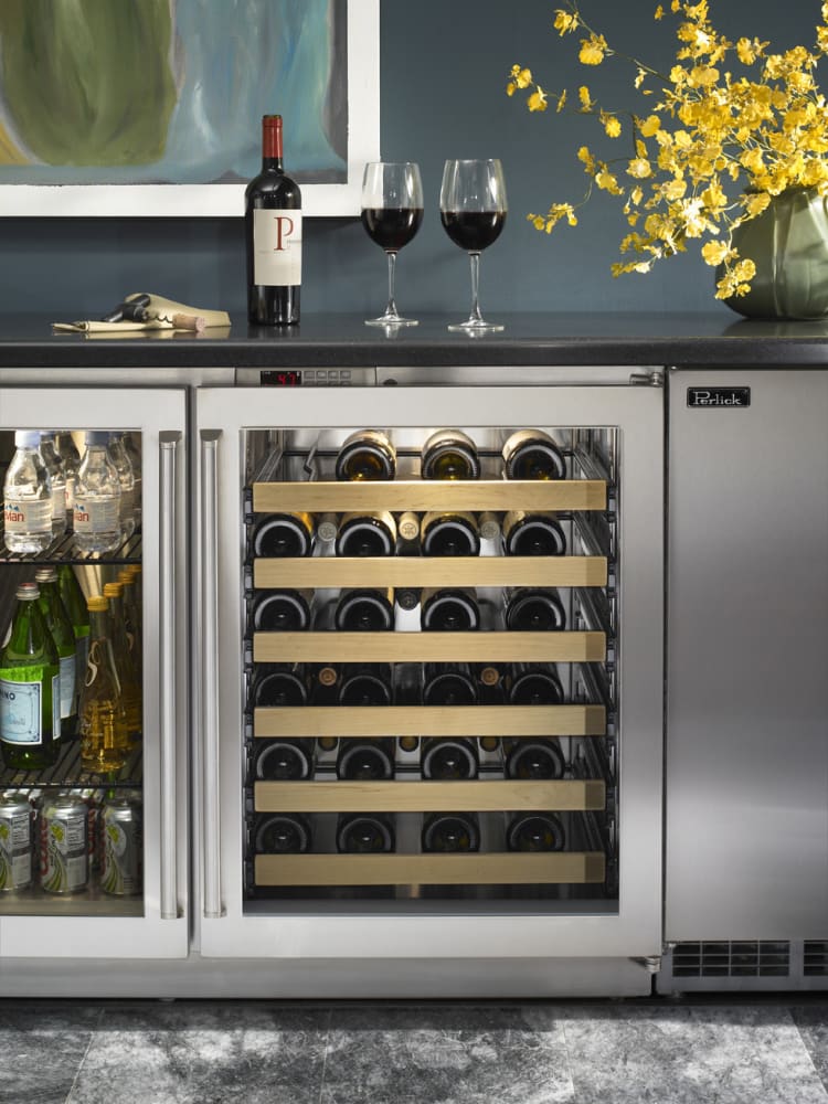 Perlick H1WD3B 24 Inch Builtin Wine Cooler with 42 Bottle Capacity