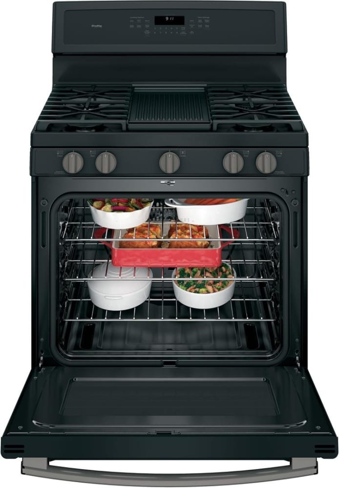 GE PGB911FEJDS 30 Inch Freestanding Gas Range with 5 Sealed Burners, 5.