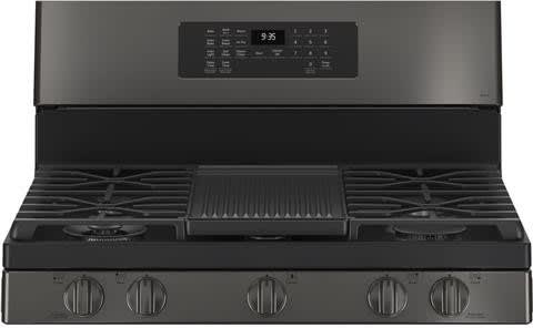 Ge Pgb935bpts 30 Inch Gas Smart Range With 5 Sealed Burners 5 6 Cu Ft Capacity True Convection Oven Storage Drawer Continuous Grates Air Fry Enhanced Shabbos Mode Capable Self Clean Chef Connect Wifi