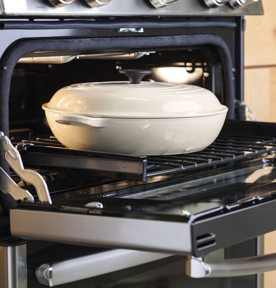 GE PGB980ZEJSS 30 Inch Freestanding Double Oven Gas Range with