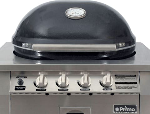 Primo PGGXLC 36 1/2 Inch Freestanding Ceramic Gas Grill with 4