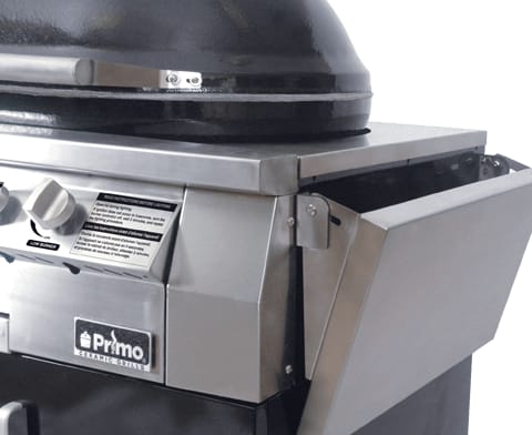 Primo PGGXLC 36 1/2 Inch Freestanding Ceramic Gas Grill with 4