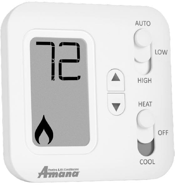 Amana PHWTA150H Non-Programmable Thermostat with 2-Stage Heat / 1-Stage  Cool or Heat Pump