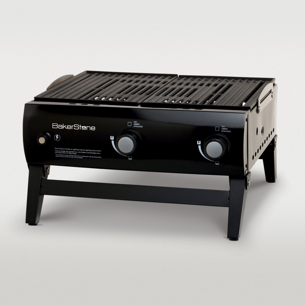 BakerStone OJLOXXO000 Portable Gas Grill with 25,000 BTU, 2 Stainless