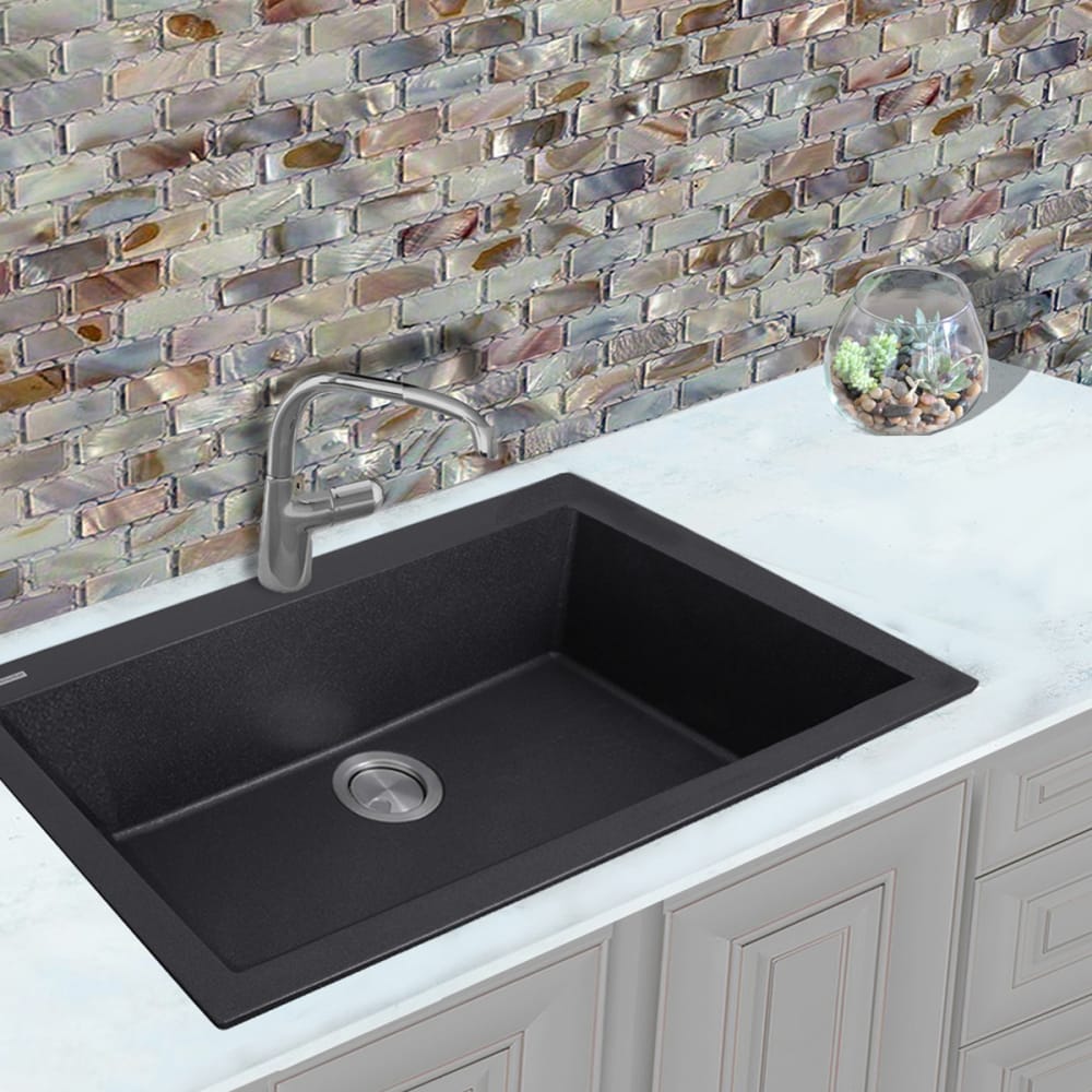 Pr3322 Dm Bl Nantucket Sinks Plymouth Series 33 Inch Dual Mount  Matte Black Kitchen Sink 6 5a42aeaf814dd 263af 