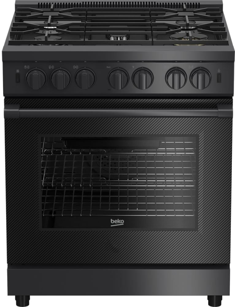 Beko PRGR34550CF 30 Inch Freestanding Professional Gas Range with 5 Sealed Burners, 5.7 Cu. Ft