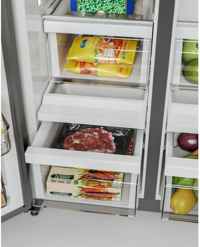 Midea MRS26D5AST 36 Inch Freestanding Side by Side Refrigerator with 26