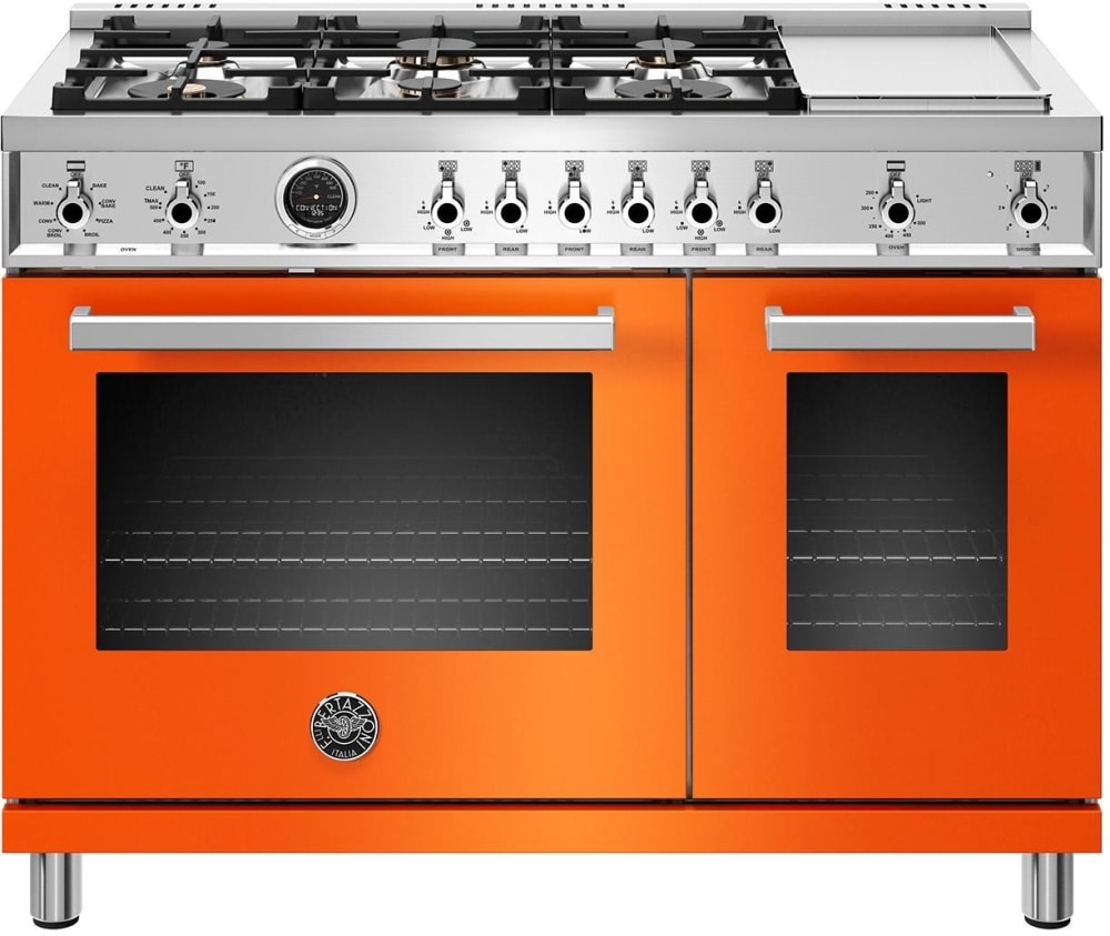 Bertazzoni PROF486GDFSARTLP 48 Inch Freestanding Professional Dual Fuel