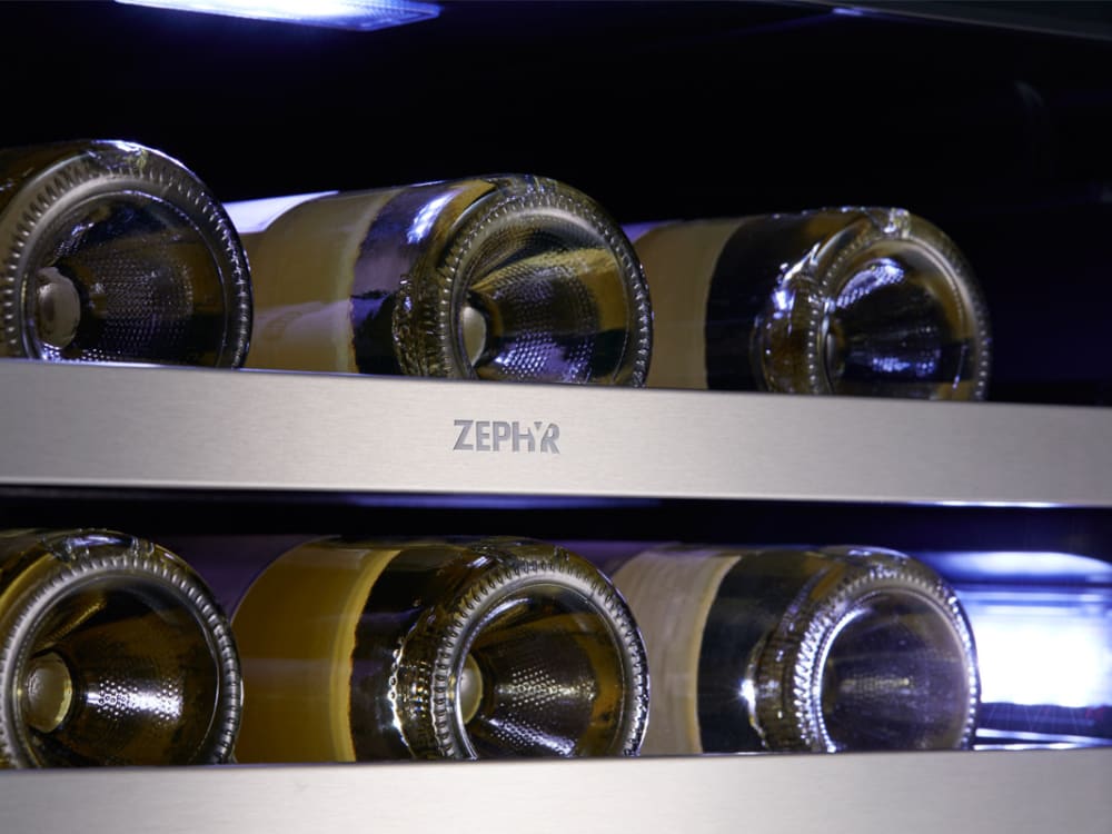 Zephyr PRW24F01AG 24 Inch Single Zone Wine Cooler with 15.04 Cu. Ft