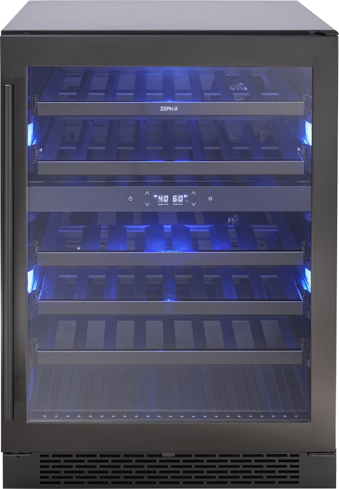 Zephyr PRW24C02BBSG 24 Inch Dual Zone Wine Cooler with 45