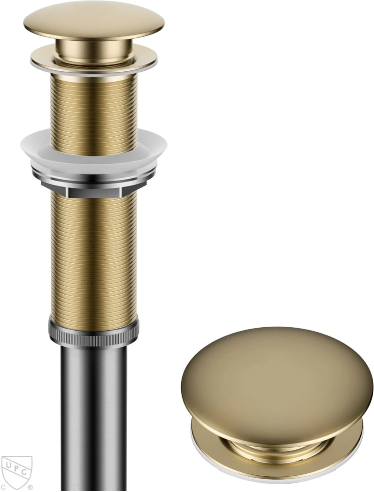 Kraus PUL10BG Pop Up Drain for Bathroom Sink with Extended Thread, Leak