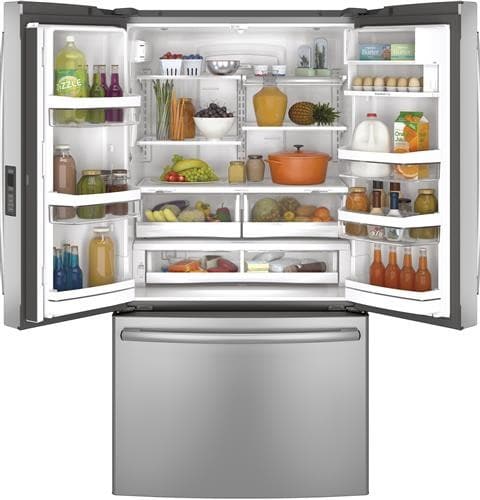 GE PWE23KSDSS 36 Inch Counter Depth French Door Refrigerator with 23.1 ...