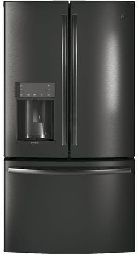Ge Pye22kblts 36 Inch Counter Depth French Door Refrigerator With 22 2 Cu Ft Capacity Twinchill Evaporators Turbo Cool Autofill Dispenser Temperature Controlled Drawer Ada Compliant And Energy Star Rated Black Stainless Steel