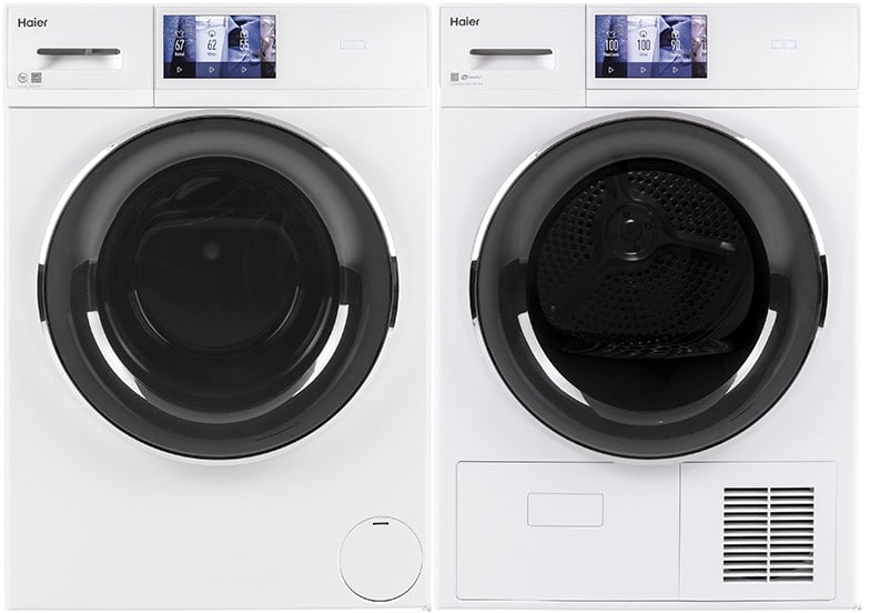 Haier HAWADREW1503 SidebySide Washer & Dryer Set with Front Load