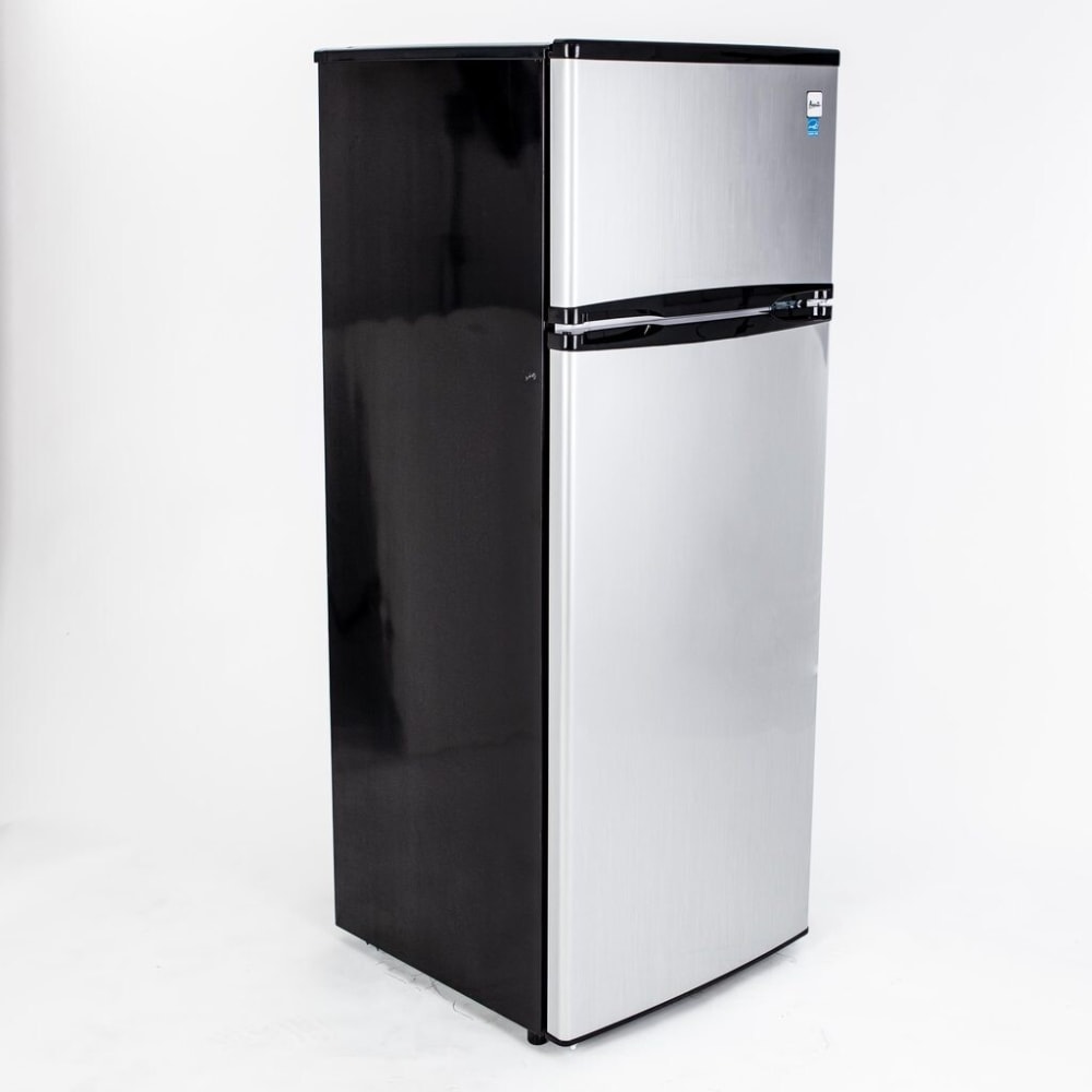 Avanti RA7316PST 22 Inch Top Freezer Refrigerator with 7.4 cu. ft. Capacity Adjustable Glass Shelves Crisper with Cover Adjustable Door Bins 2 Liter Bottle Rack Interior Light ADA Compliant and ENERGY...