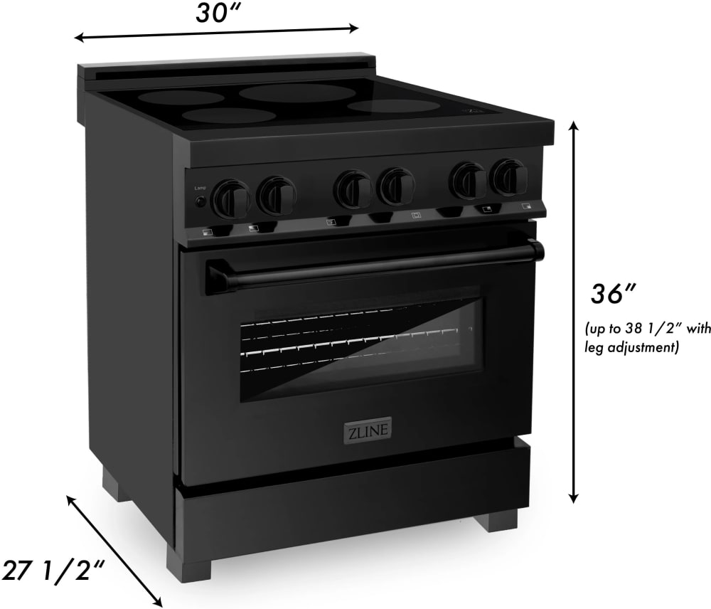 ZLINE RAINDBS30 30 Inch Freestanding Induction Range with 4 Elements, 4