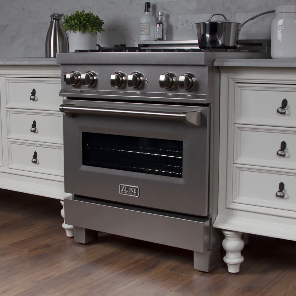 ZLINE RASSN30 30 Inch Professional Dual Fuel Range with 4 Italian