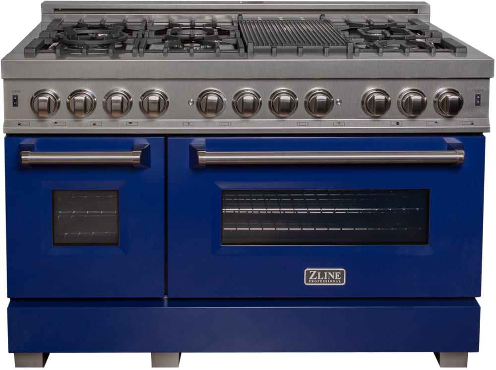 ZLINE RASBG48 48 Inch ProStyle Double Oven Dual Fuel Range with 7 Sealed Burners, 6.0 cu. ft