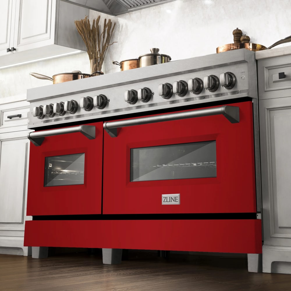 ZLINE RASRG60 60 Inch Pro-Style Double Oven Dual Fuel Range with 9