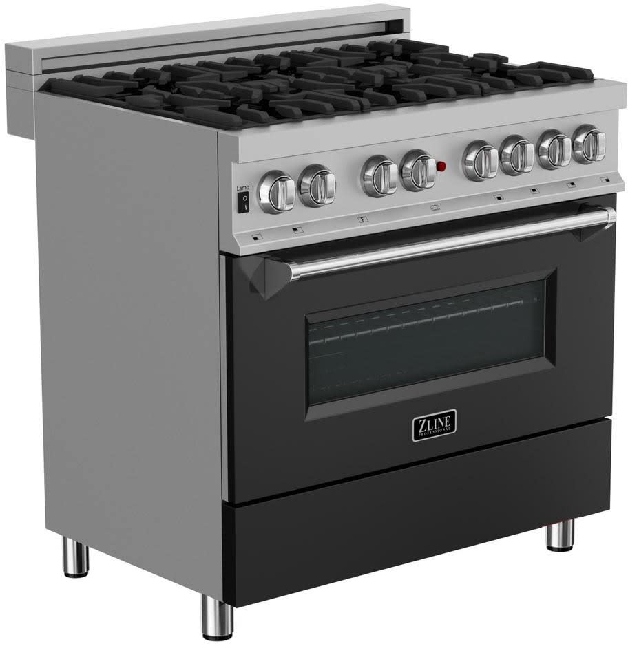 ZLINE RASBLM36 36 Inch Freestanding Professional Dual Fuel Range with 6