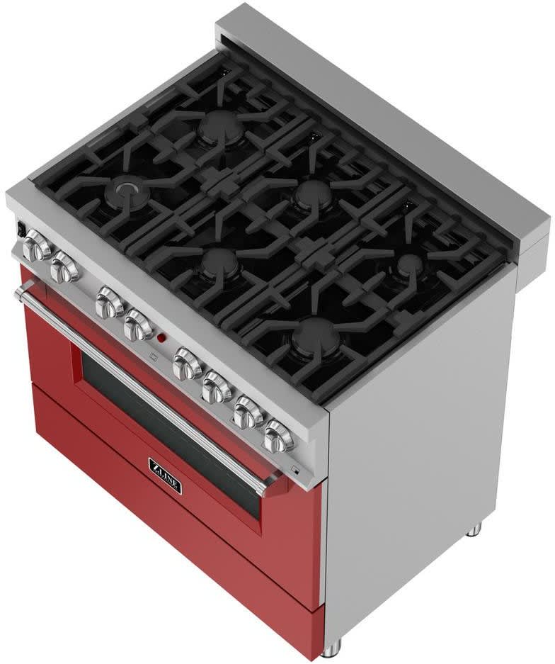 ZLINE RASRM36 36 Inch Freestanding Professional Dual Fuel Range with 6