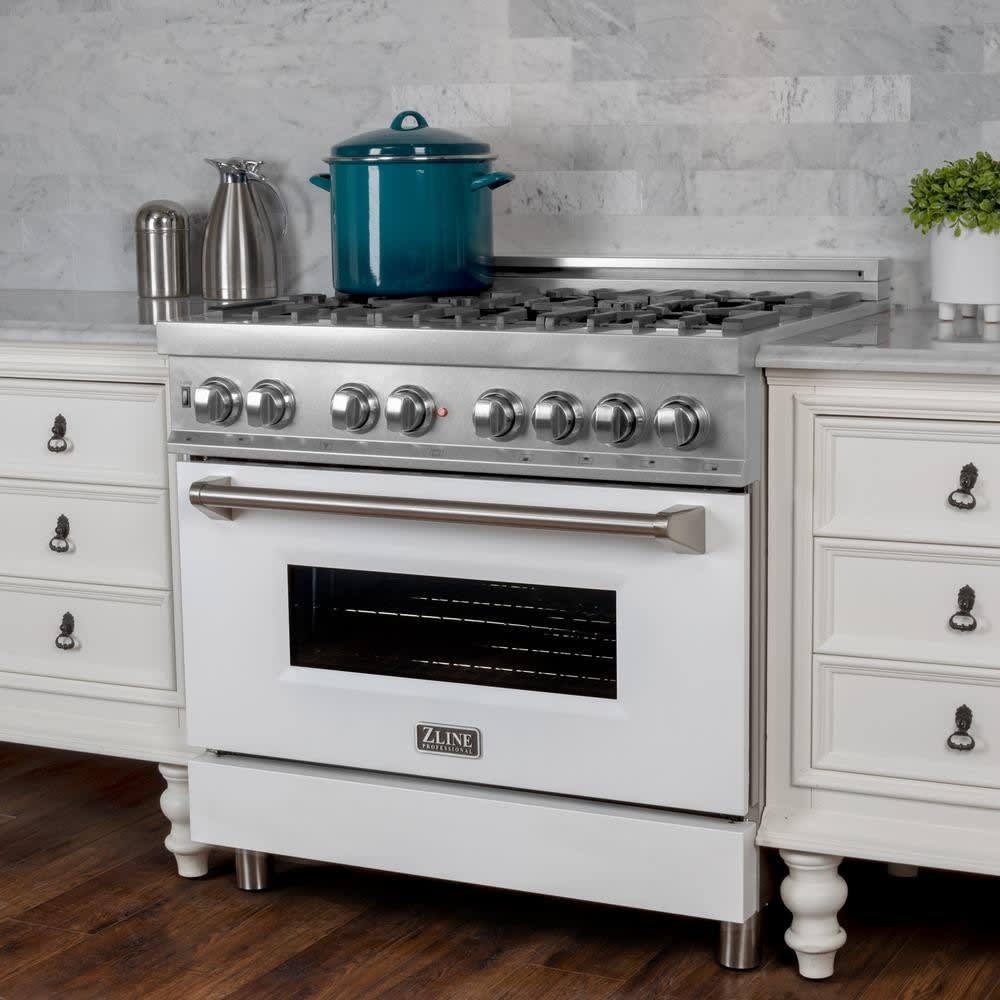 ZLINE RASWM36 36 Inch Freestanding Professional Dual Fuel Range with 6