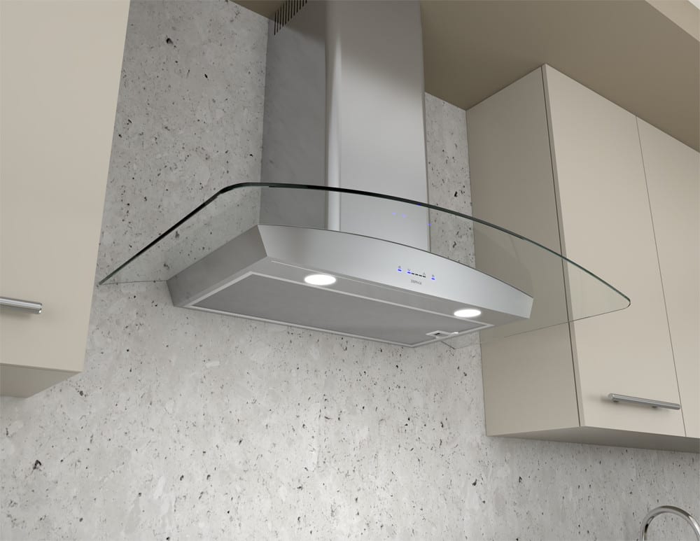 Zephyr ZRVM90BGC 36 Inch Wall Mount Chimney Hood with 600 CFM